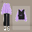 紫色衛衣+黑色馬甲/套裝
