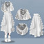 白色上衣+半身裙/套裝