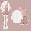 白色襯衫+粉色背心/兩件套
