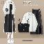 黑色吊帶+白色襯衫+黑色牛仔裙/三件套