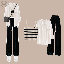 白色襯衫+條紋背心/兩件套
