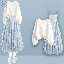白色毛衣+藍色吊帶裙/套裝