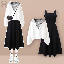 白色衛衣（內刷毛）+黑色吊帶裙/套裝