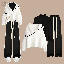 白色毛衣+黑色打底衫/兩件套