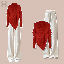 紅色毛衣+白色長褲/套裝