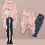 粉色針織+藍色牛仔褲/套裝