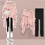 粉色針織+鯊魚褲/套裝