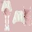 白色毛衣+粉色吊帶裙/套裝