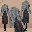 灰色毛衣+格紋半身裙/套裝