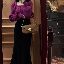 紫色針織+黑色魚尾裙/套裝