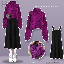 紫色毛衣+黑色洋裝/套裝