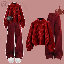 紅色毛衣+紅色工裝褲/套裝