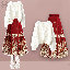 白色毛衣+紅色馬面裙/套裝