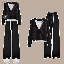黑色毛衣+白色吊帶+黑色休閒褲/三件套