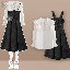 白色襯衫+黑色洋裝/套裝