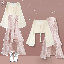 白色襯衫+粉色吊帶+粉色半身裙/三件套