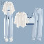 藍色休閑褲+白色襯衫/套裝
