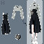 灰色衛衣+黑色吊帶裙/套裝