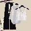 白色背心+白色襯衫+黑色褲子/三件套